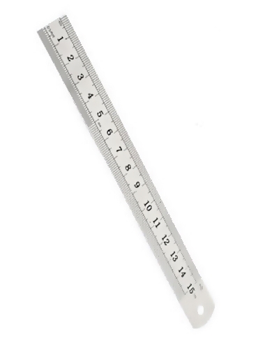 Stål lineal 15 cm